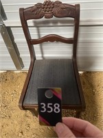 Vintage Chair with Carved Back