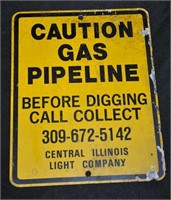 VTG Pipeline metal sign, 10" x 8"