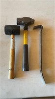 Sledge hammer and prybar