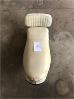 antique white motorcycle seat