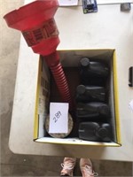 box of transmission fluid and funnel