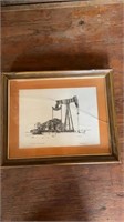 16" x 13” drilling pump framed photo