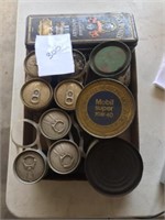 flat of miscellaneous containers