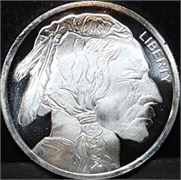 1 Troy Oz .999 Silver Indian/Buffalo Round