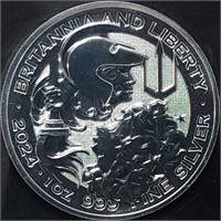 2024 1oz Britannia & Liberty Silver Coin Gem BU