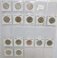 15 nickels, mixed dates