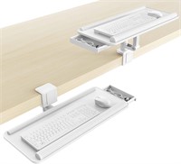 Tilt&Height Adjustable Keyboard Tray Under Desk&Ab