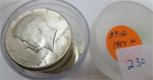 29 - 1964 Kennedy silver half dollars