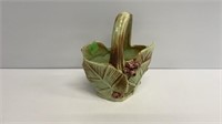 Vintage McCoy basket palm leaf planter