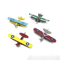 Retro-Style Vintage Bi-Plane Scale Model LOT