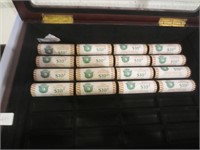 16 - $10 rolls quarters in nice case