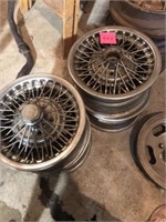 4 grill spoke wheels (came off 1985 Buick