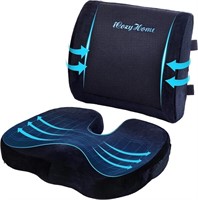 Car Seat Cushion and Lumbar Support Pillow Memory