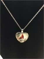 Cardinal Heart Necklace