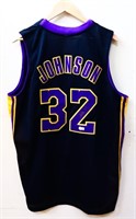 Signed Magic Johnson Lakers jersey w/ COA