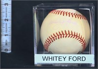 Signed Whitey Ford baseball w/ COA