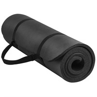 1/2-In. High Density Foam Yoga Mat +Carrying Strap