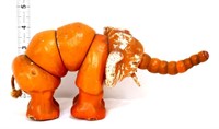 Vintage Twistum orange elephant figure