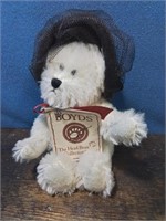 Boyd's collectible bear white with black hat