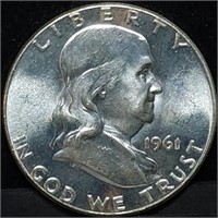 1961 Franklin Silver Half Dollar Gem BU