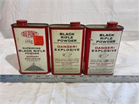 Three new cans of black rifle powder