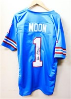 Signed Warren Moon Oilers jersey w/ COA