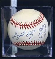 Signed Gaylord Perry baseball w/ COA