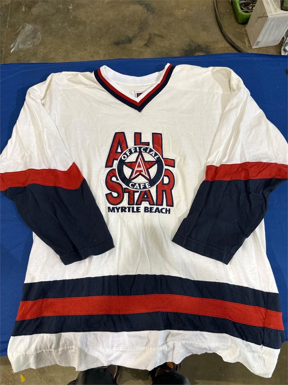 Vintage All-Star Cafe Hockey Jersey style shirt XL