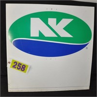 NK vinyl, dble-sided seed sign