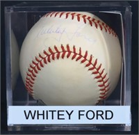 Signed Whitey Ford baseball w/ COA