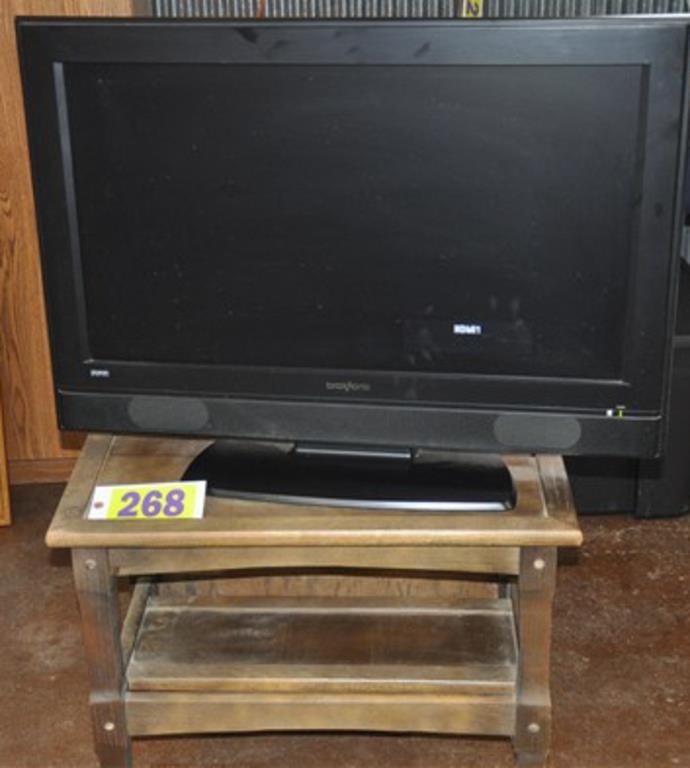 BrokSonic 38" color TV and stand