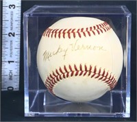 Signed Mickey Vernon baseball w/ COA