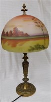 VTG reverse painted table lamp