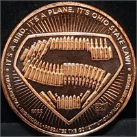 1oz Copper Bullion Firearm Open Carry Round BU