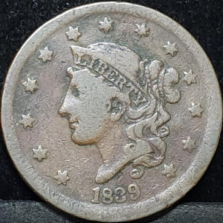 1839 US Large Cent