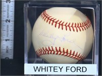 Signed Whitey Ford baseball w/ COA