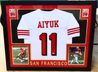 Framed signed Brandon Aiyuk 49ers jersey w/ COA