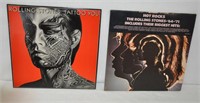 Vintage Rolling Stones vinyl record albums