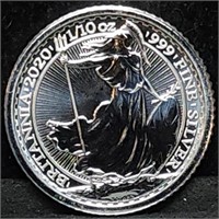 2020 Great Britain 1/10oz Silver Britannia Gem BU