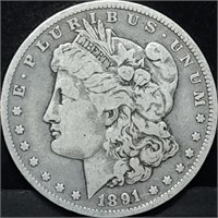 1891-O Morgan Silver Dollar