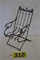 VTG wrought iron doll chair