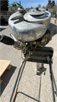 Vintage Outboard Motor on a Stand. Loose & Turns