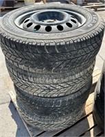 Set of 4 GoodYear 185/65R14 Winter Tires on Rims.