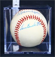 Signed Spahn & Burdette baseball w/ COA