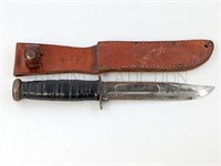 WW2 USMC KA-BAR BOWIE KNIFE W/ SHEATH