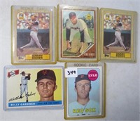 5 baseball cards