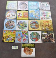 VTG Walt Disney & more 33 1/3 vinyl record albums