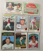 8 baseball cards