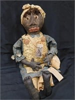 Hand made "Mammy" doll, painted cloth