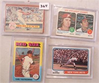 4 baseball cards